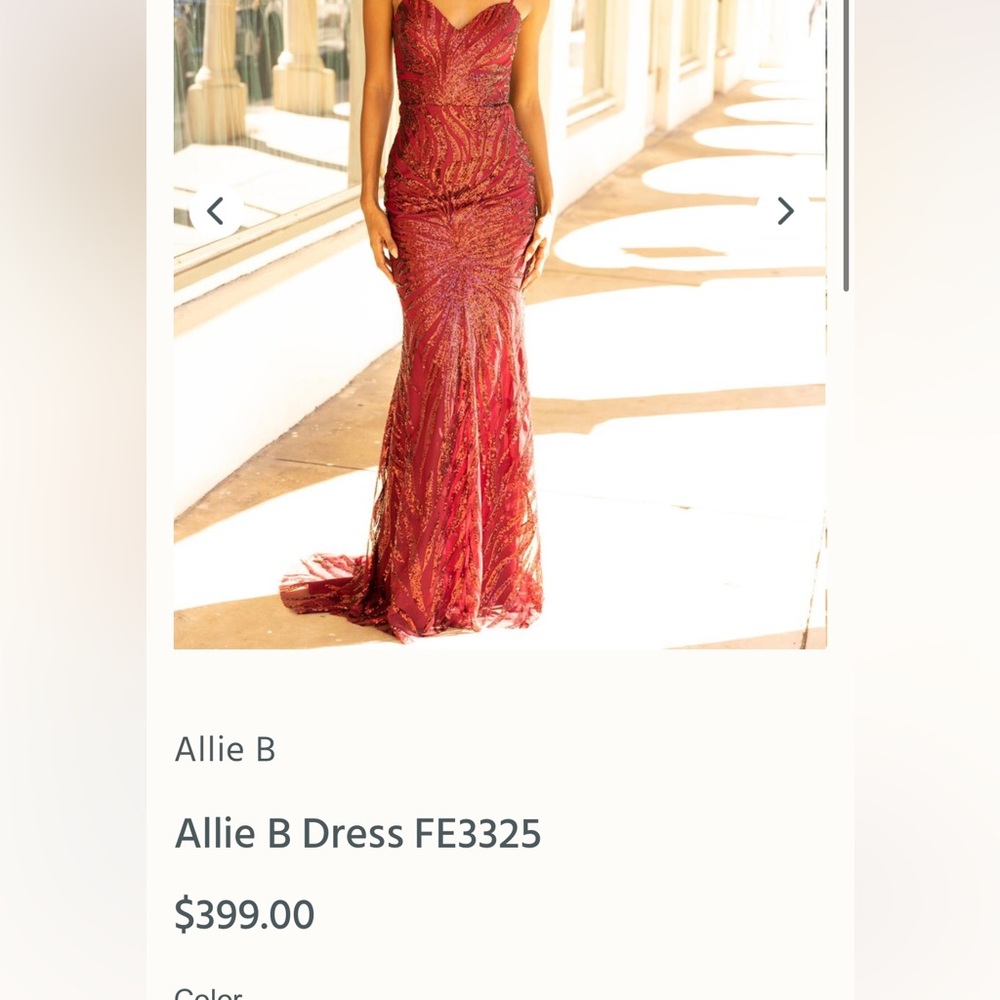 Allie B Red Evening Gown